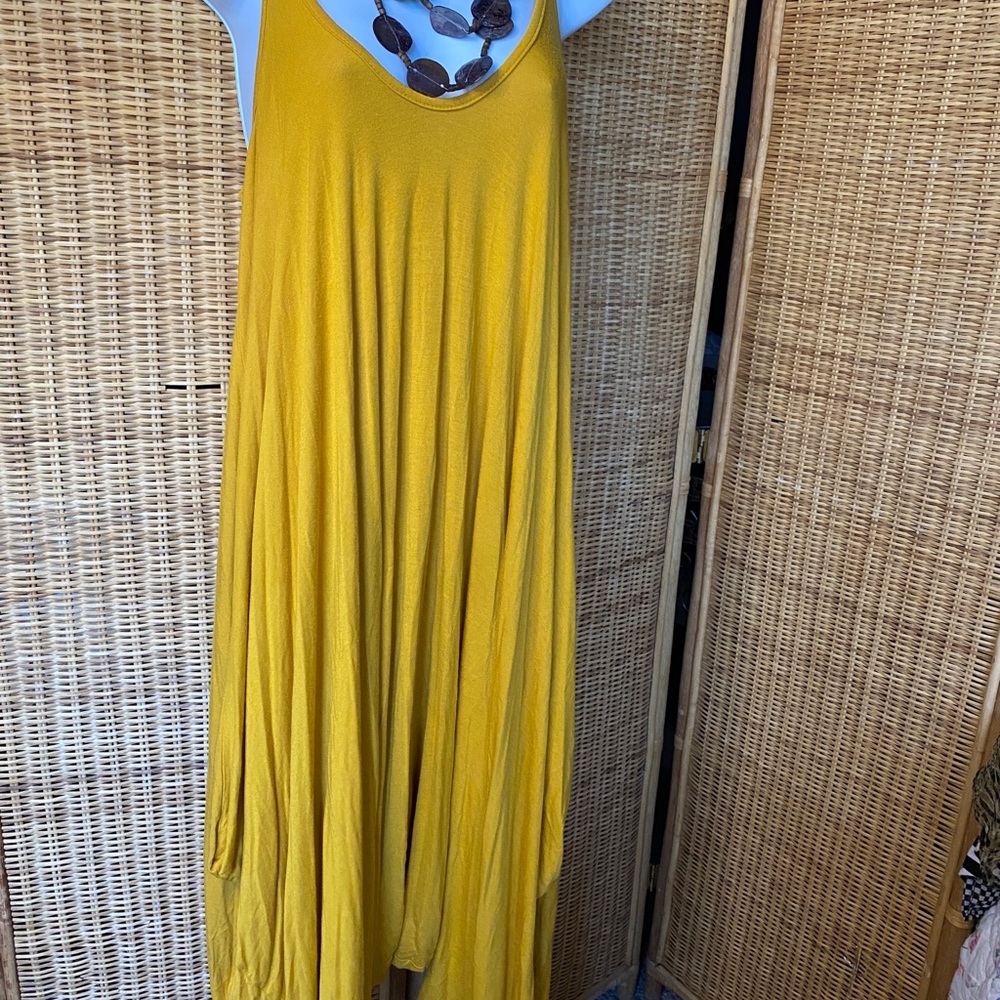 Elegant Mustard Yellow Maxi Dress